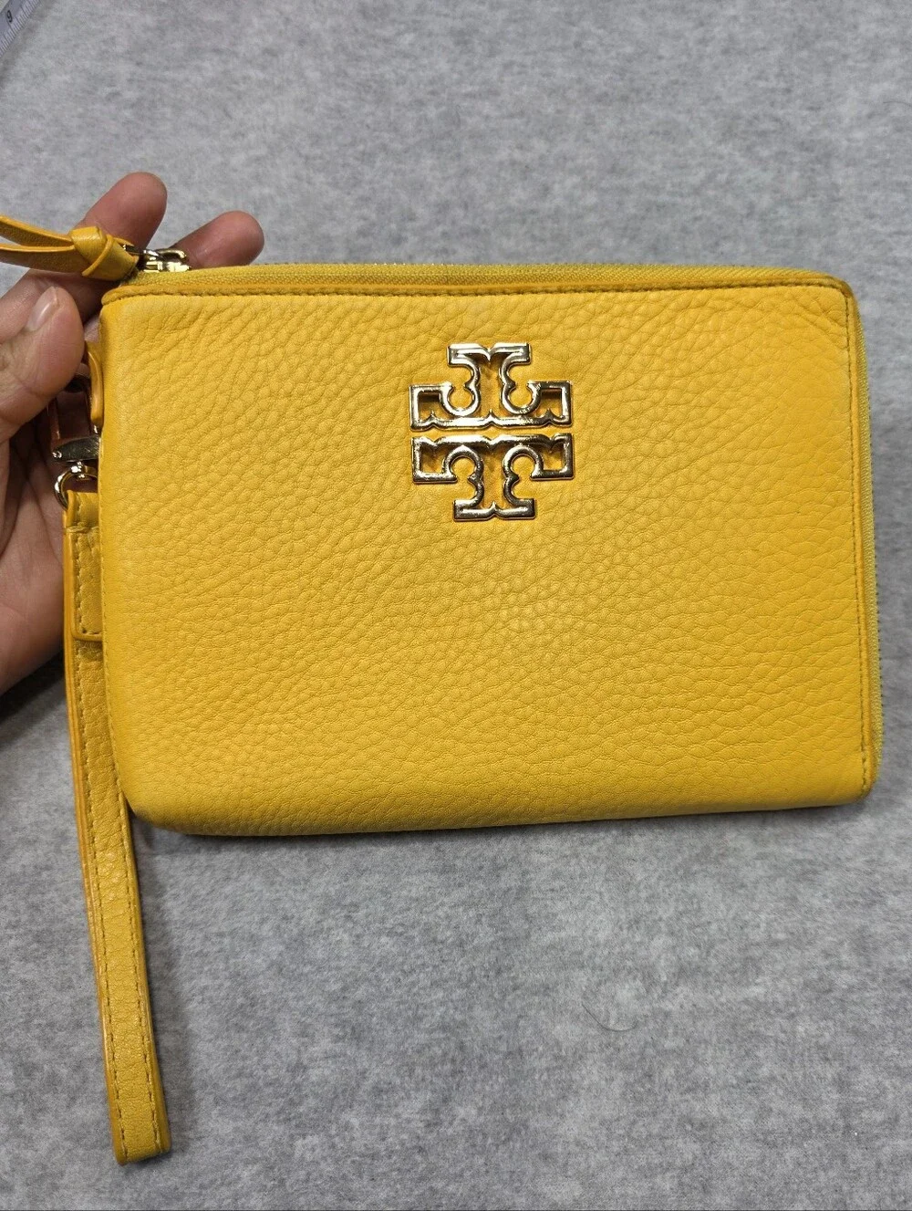 Tory Burch Yellow Wristlet Wallet Pouch